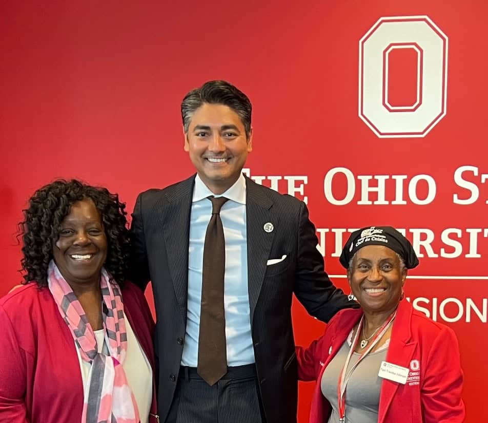 Dr. Sandra Dees, Cincinnati Mayor Aftab Pureval, and Chef Pamela Tramble-Johnson